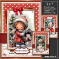 5x7 ~ Set Of 3 Cutie Christmas Greetings 2
