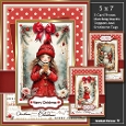 5x7 ~ Set Of 3 Cutie Christmas Greetings 3