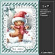 5x7 ~ Cute Christmas Gingerbread Man