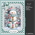 5x7 ~ Cute Christmas Snowman 3