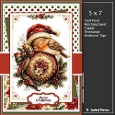 5x7 ~ Christmas Sleeping Bird