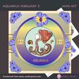 Zodiac Aquarius February Decoupage Mini Kit