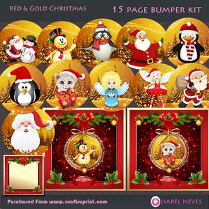 Red Gold Christmas Bumper Kit