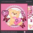 Cute Bear & Hearts