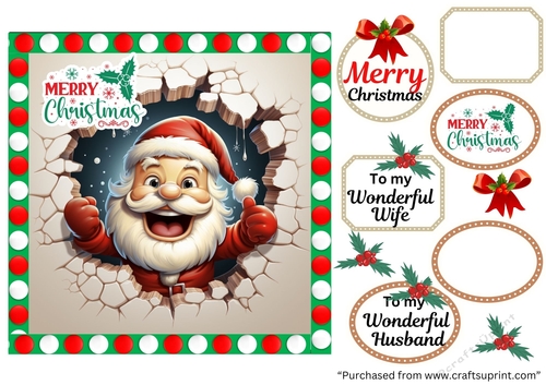 Jolly Santa Quick Card