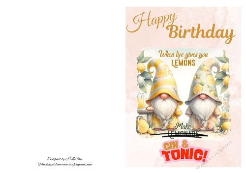 gin and tonic birthday