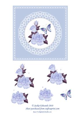 Butterfly and Roses in Lace 4