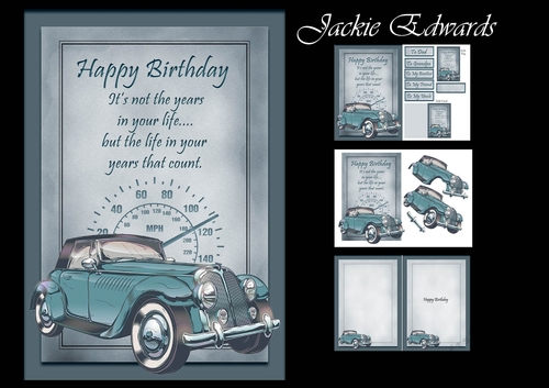 Blue Car Male Birthday Mini Kit