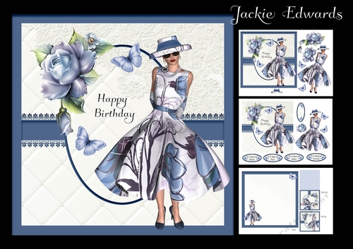 1950s Lady With Porcelain Roses Mini Kit