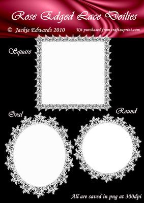 Rose Edged Lace Doilies Kit