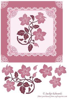 Flowers in Lace Quick Card