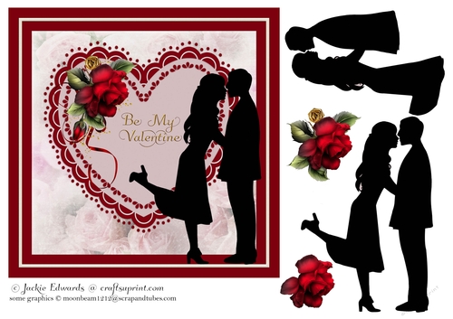 Silhouette Couple Valentines Day Card