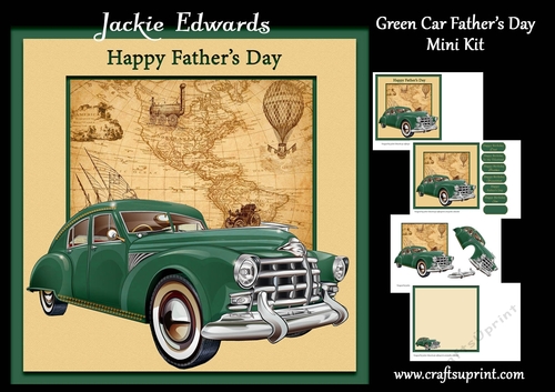 Green Car Fathers Day Mini Kit