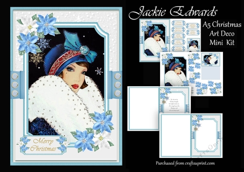 A5 Christmas Art Deco Mini Kit