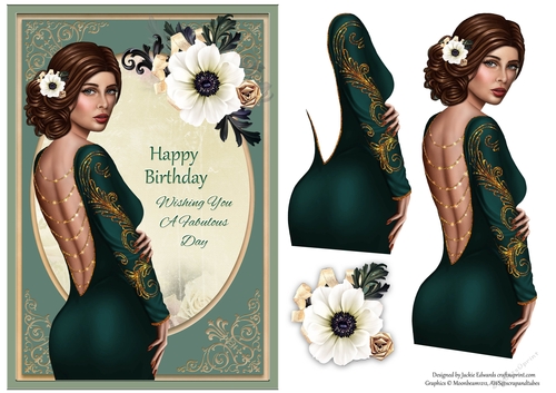 A5 Lady in Green Dress