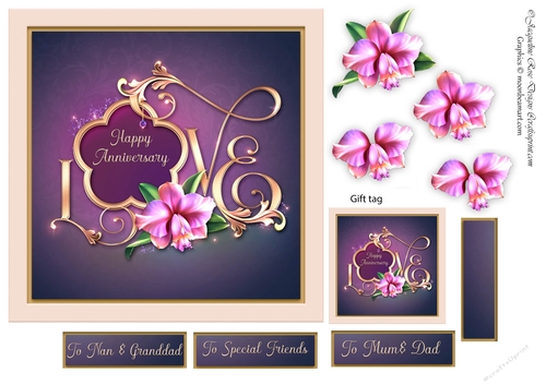 Anniversary Card With Orchid