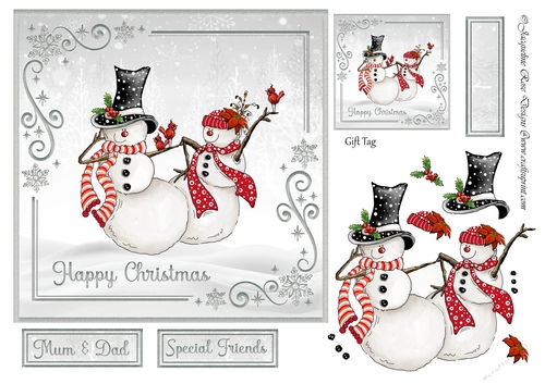 Shake Your Flakes Snowman Snowman & Snowlady