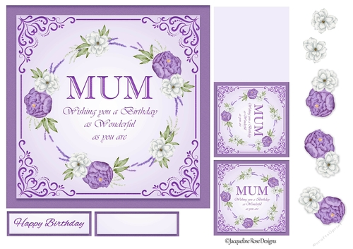 Mum Card With Flowers