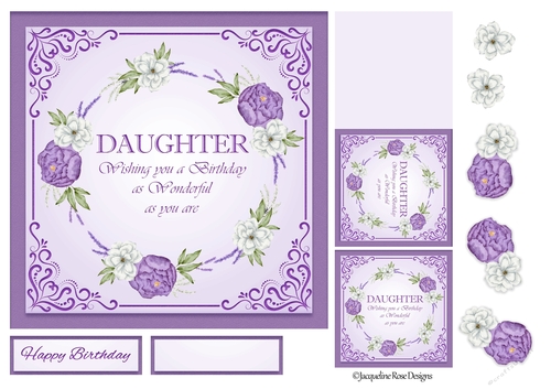 Daughter Card With Flowers