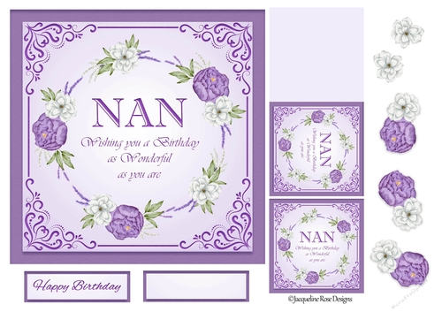 Nan Card With Flowers