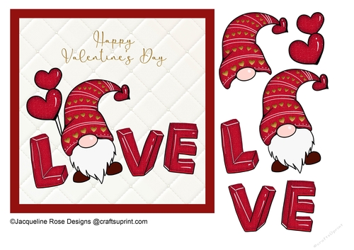 Love Gnome Valentines Card