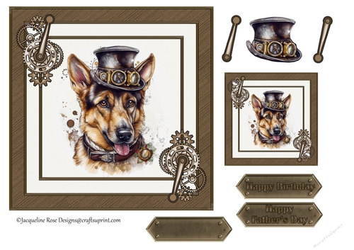 Steampunk Dogs German Shepherd