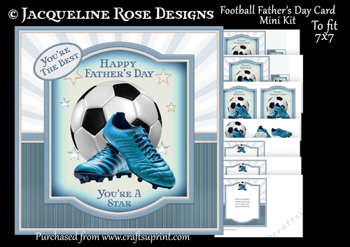 Football Fathers Day Card Mini Kit
