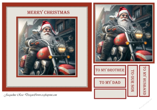 Santa On A Motorbike 02