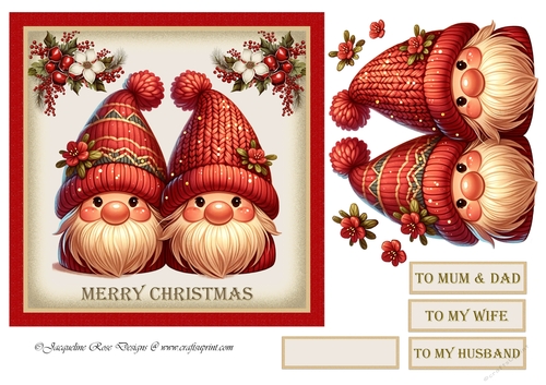 Christmas Gnome & Christmas Florals