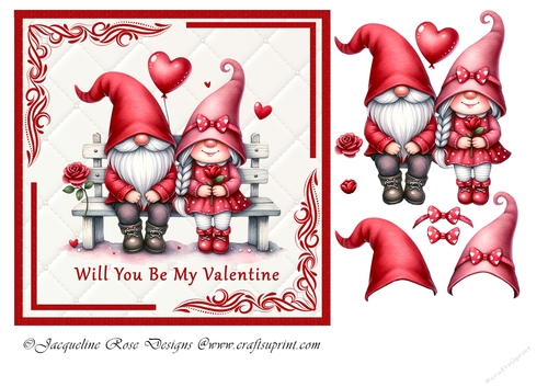 Valentines Day Gnome Couple