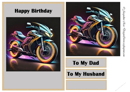 A5 Motorbike Birthday