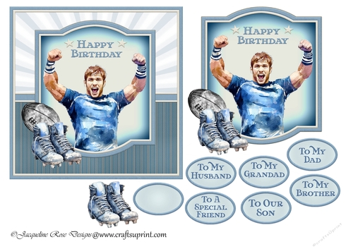 Rugby Player In Blue