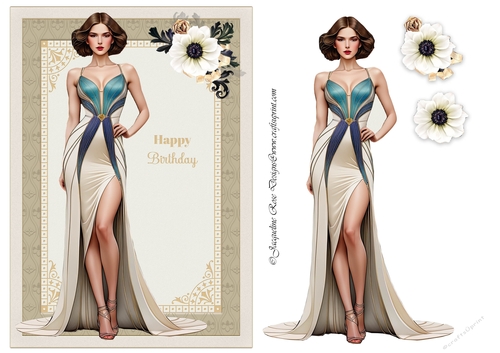 A5 Art Nouveau Lady 01