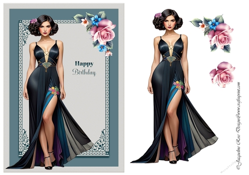 A5 Art Nouveau Lady 01