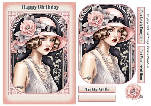 1920s Flapper Girl In Pink