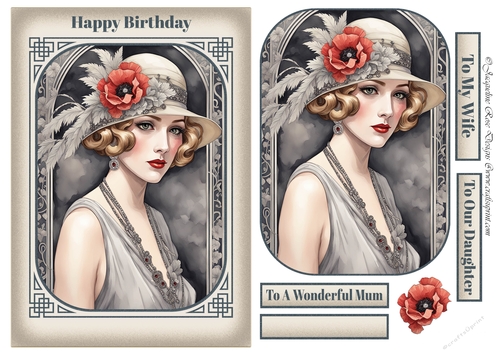 1920s Flapper Girl In Grey