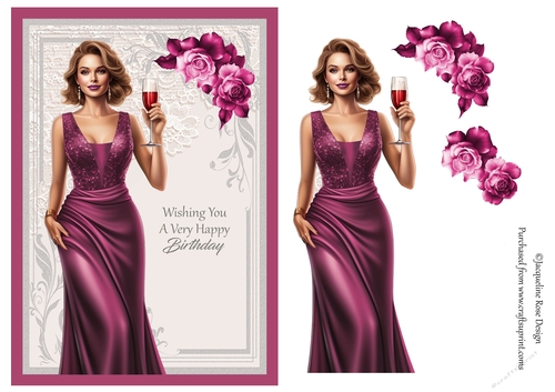 A5 Party Girl In Purple