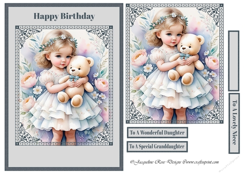 A5 Little Girl With Teddy