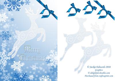Snowflakes and Lace Reindeer Step-by-step