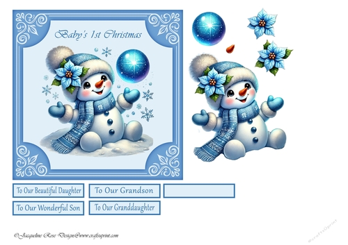 Babys 1st Christmas Blue