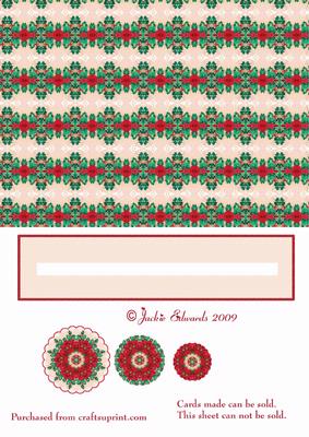 Poinsettia & Holly Penny Slider