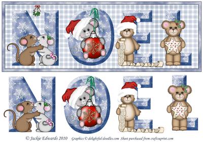 Noel Large Dl Card Front with Step-by-step