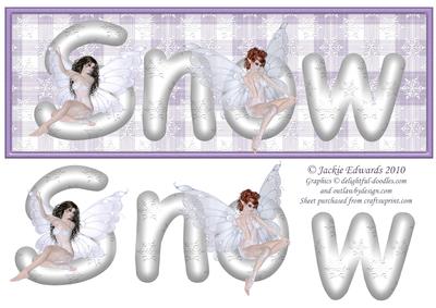 Snow Large Dl Card Front with Step-by-step