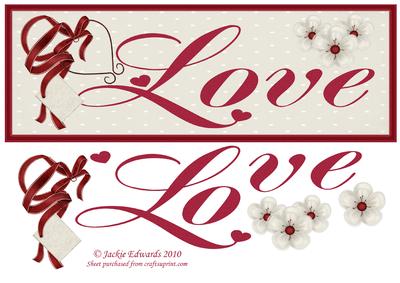 Love Large Dl Card Front with Step-by-step