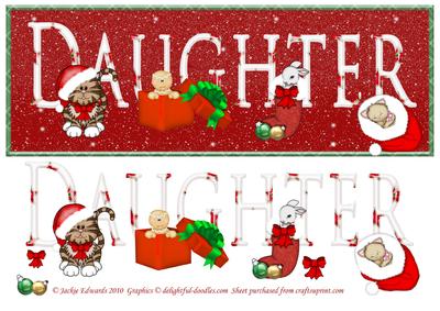 Daughter Large Dl Card Front