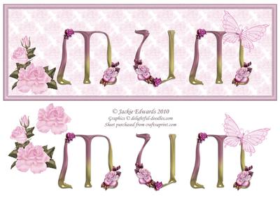 Mum Large Dl with Roses and Butterfly Card Front