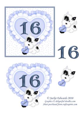 16 Today with Hearts and Lace Blue
