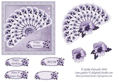 Fan with Lace Card Front 1