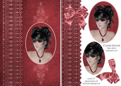 Beautiful Lady on a Rich Background