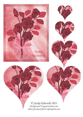 Roses for My Valentine Topper with Heart Shaped Pyramid